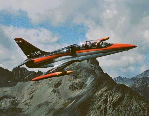 Kampfjet-Flug in den Alpen