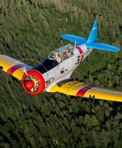 Alternative Sichtweise auf North American T-6G Texan Flug ab Lausanne